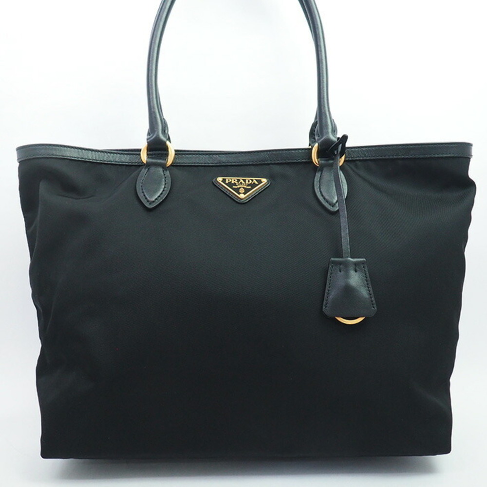 Prada Triangle Logo Tessuto Tote Bag